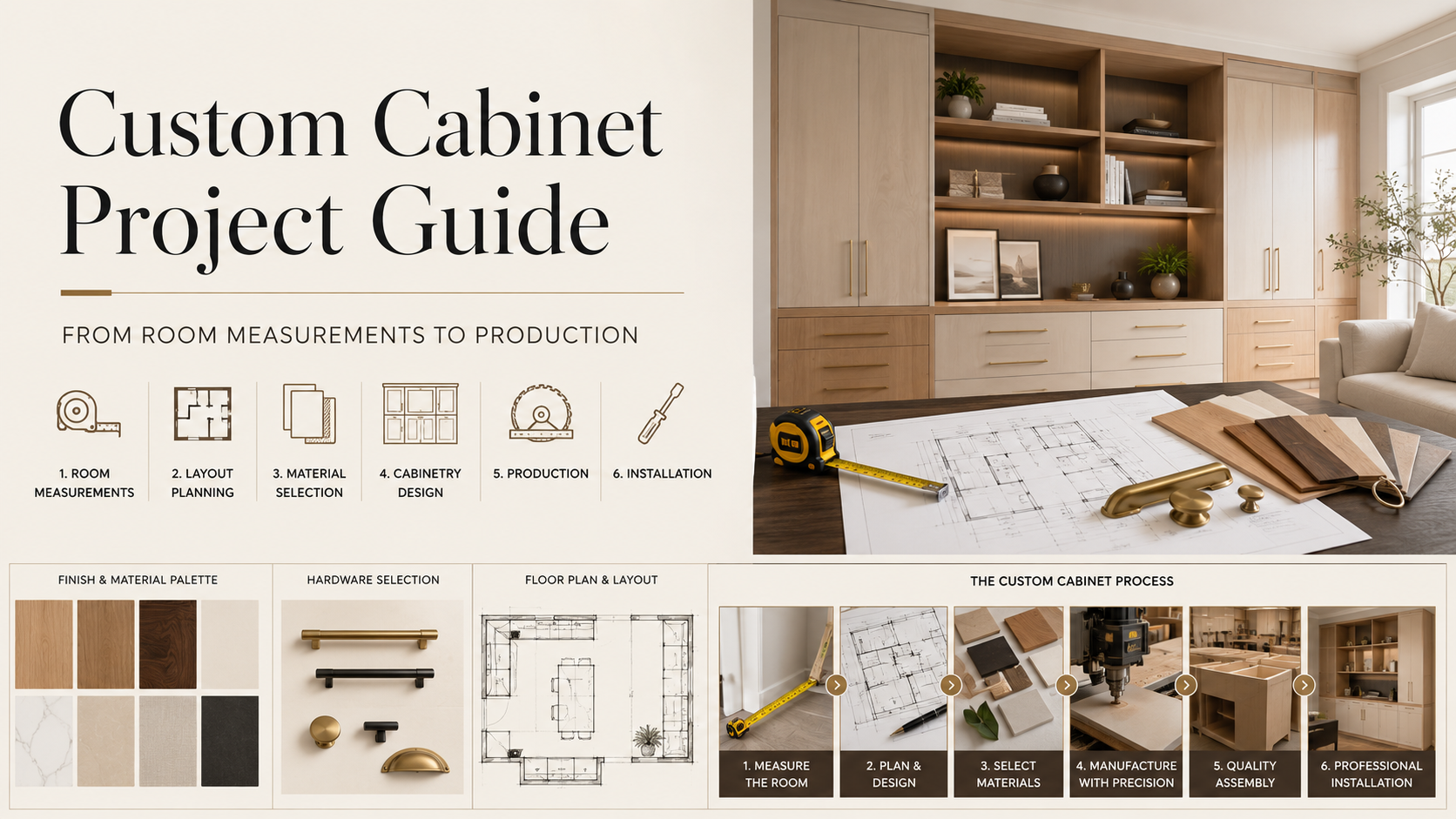 Custom Cabinet Project Guide: From Room Measurements to Production