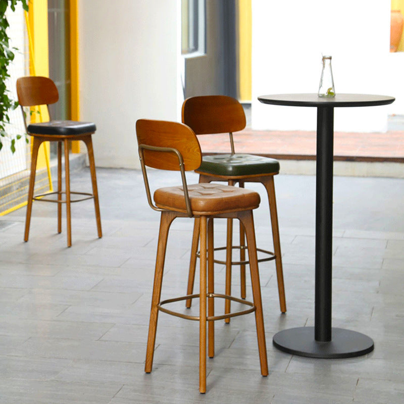 Luxury Modern Minimalist Bar Stool Solid Wood, additional product image 5 for restaurant seating