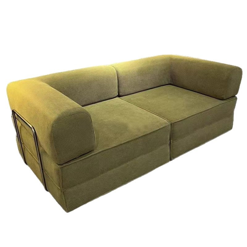 Modern Convertible Corduroy Sofa Bed – Memory Foam Vacuum-Compressed Living Room Set
