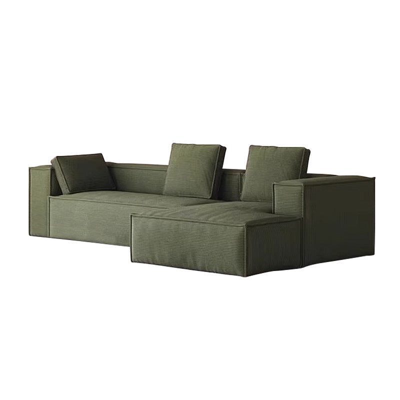 Nordic Luxury Corner Sectional Sofa – Italian-Style Modular Corduroy Vacuum-Packed Couch