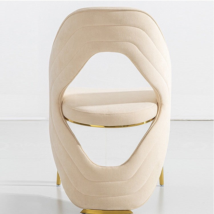 Modern Upholstered Dining Chair with Metal Legs