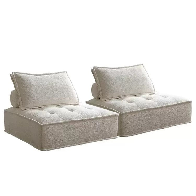 Modern Leather Bean Bag Sofa – Comfortable Rectangle One-Seater for Living Room or Hotel
