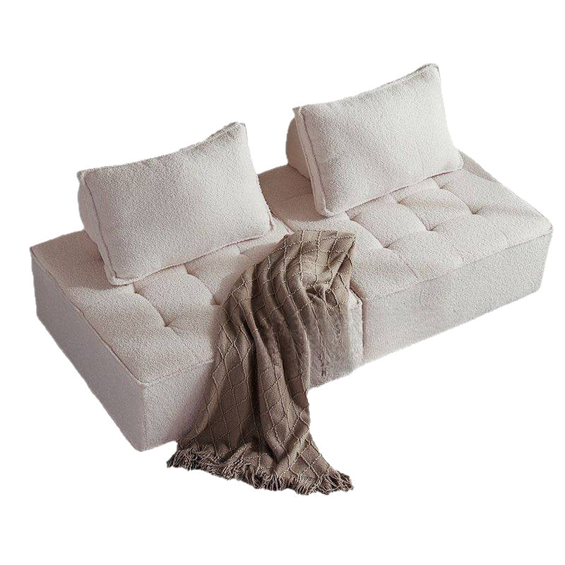 Modern Leather Bean Bag Sofa – Comfortable Rectangle One-Seater for Living Room or Hotel