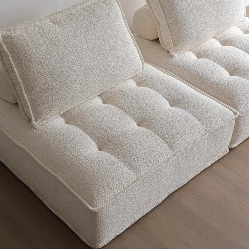 Modern Leather Bean Bag Sofa – Comfortable Rectangle One-Seater for Living Room or Hotel