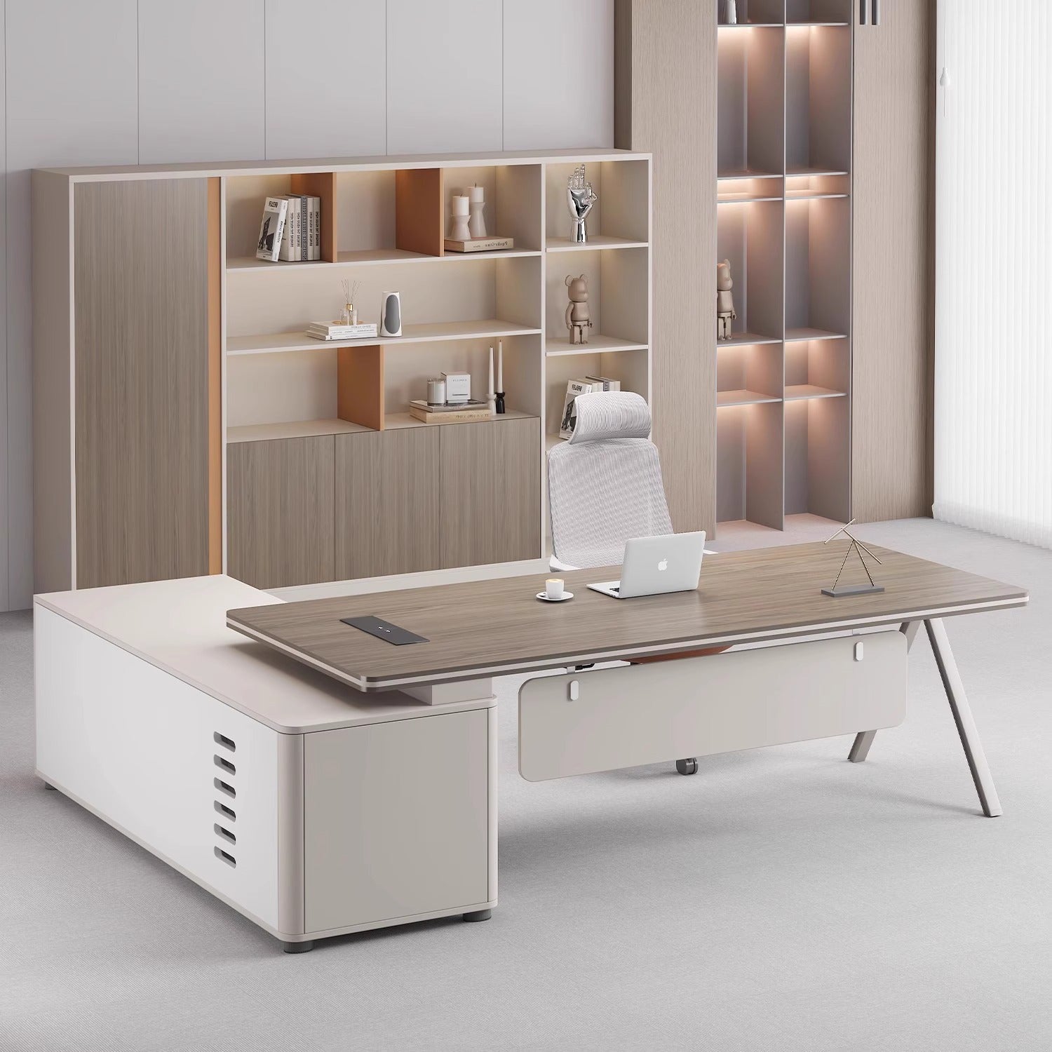 Luxury-Style Modern Executive Desk Flexible Combination Office Furniture Large Conference Table Manager Desk and Office Chair Set