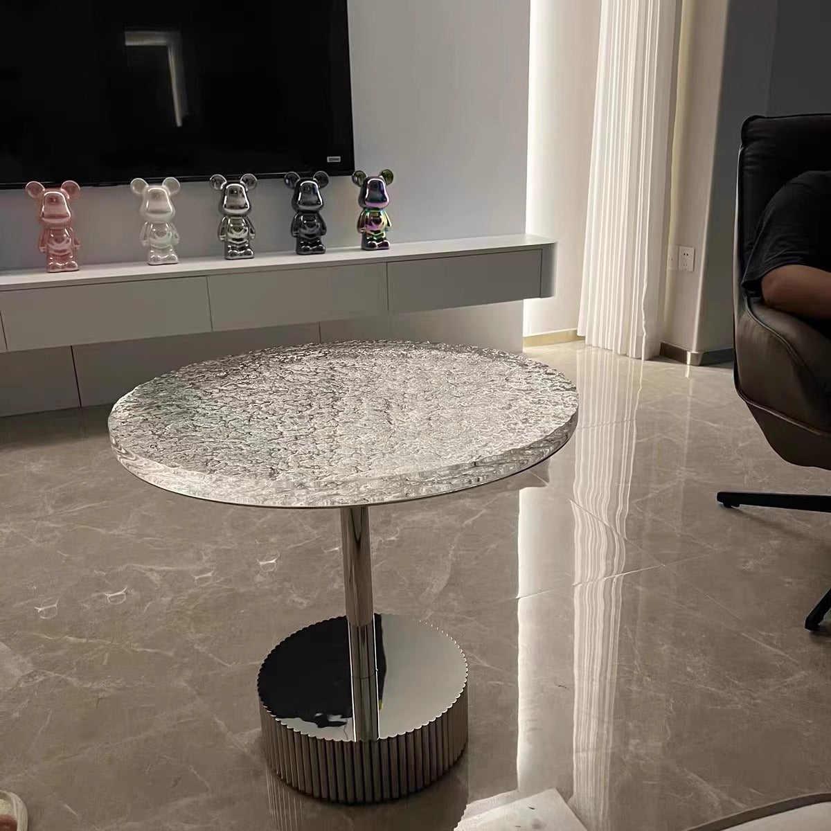 Round Side Table Set for Living Room