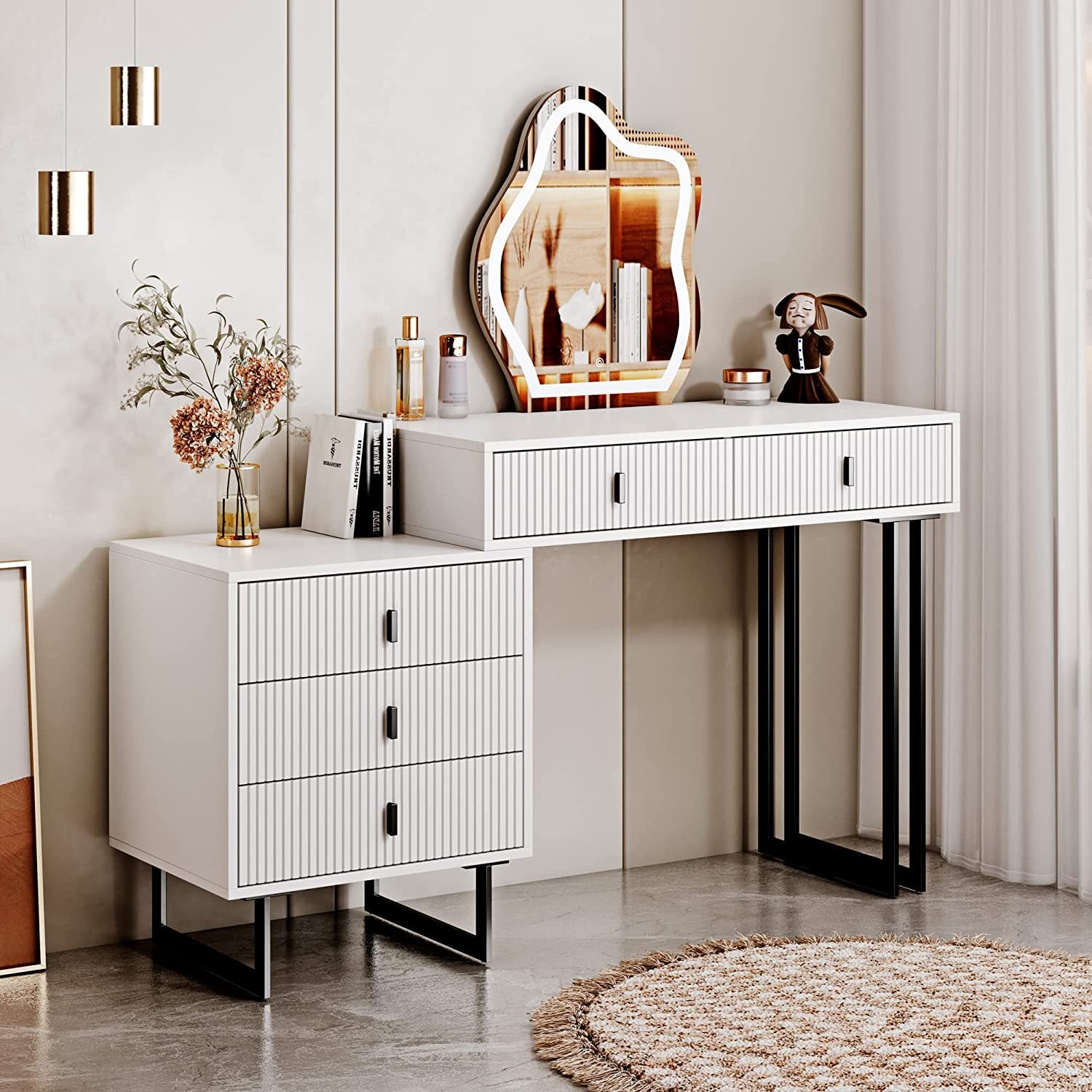 Creamy Style Makeup Counter Wooden Modern, additional product image 3 for hospitality project