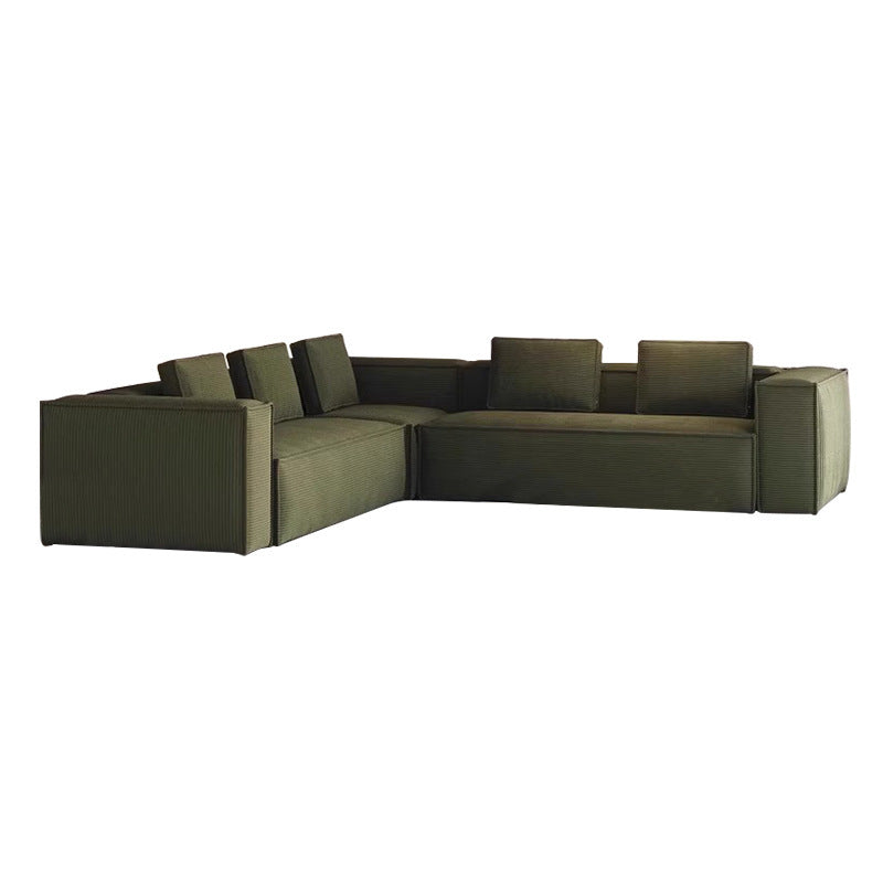 Nordic Luxury Corner Sectional Sofa – Italian-Style Modular Corduroy Vacuum-Packed Couch