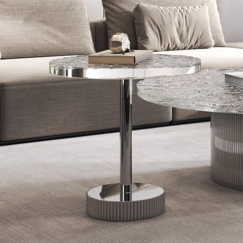Round Side Table Set for Living Room