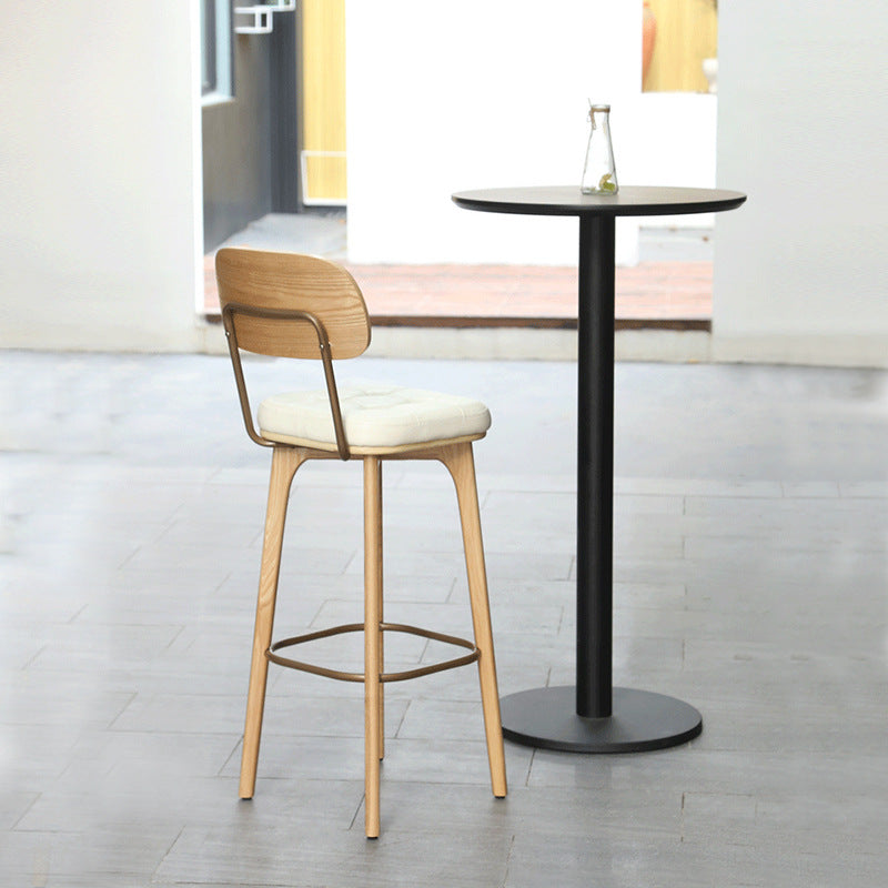 Luxury Modern Minimalist Bar Stool Solid Wood, additional product image 3 for restaurant seating