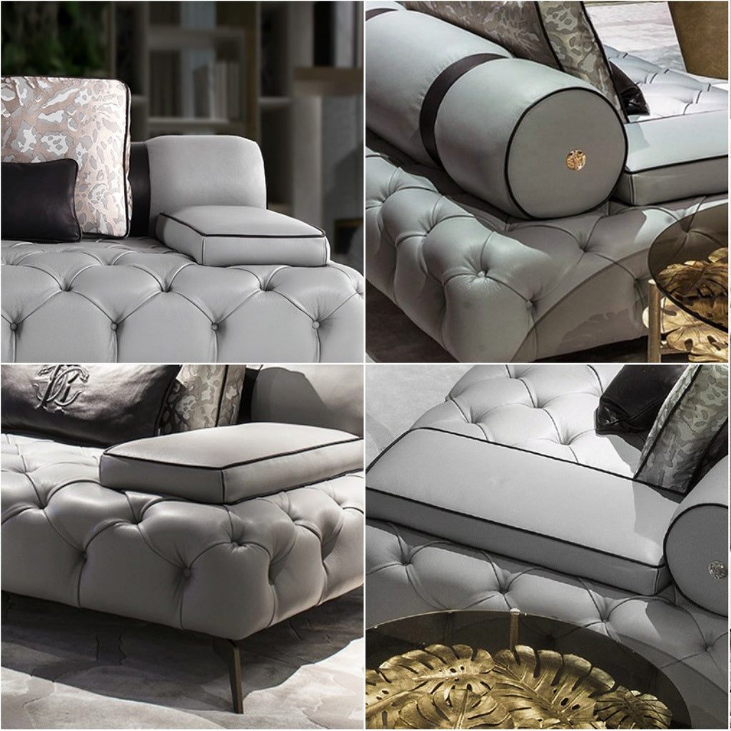 Italian Luxury Postmodern Leather Sofa, additional product image 5 for hospitality project
