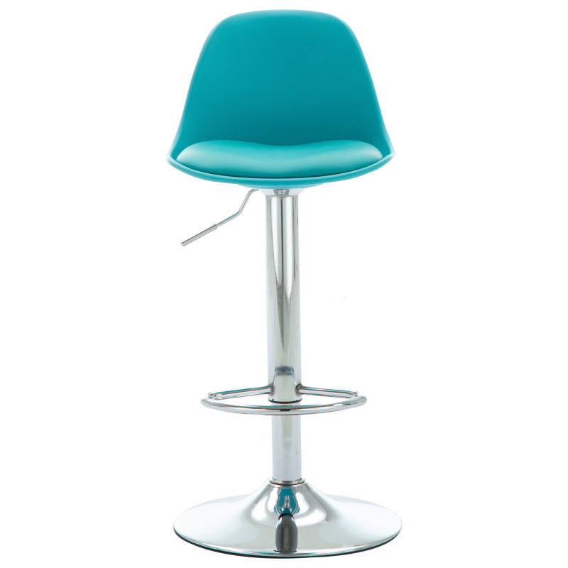 Modern Minimalist Bar Stool and Counter-Height Stool Adjustable Metal Chair with Ergonomic Support for Kitchen Island, Front Counter, Cash Register, and Bar Use