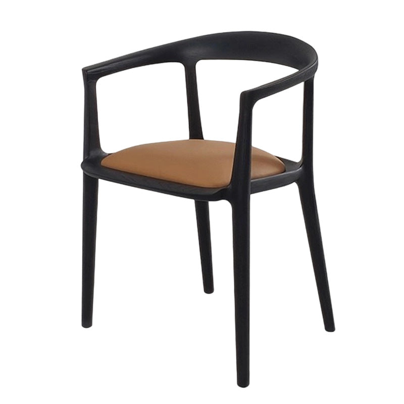 Italian Designer Solid Wood Chair with Armrest – Modern Luxury Dining and Lounge Chair