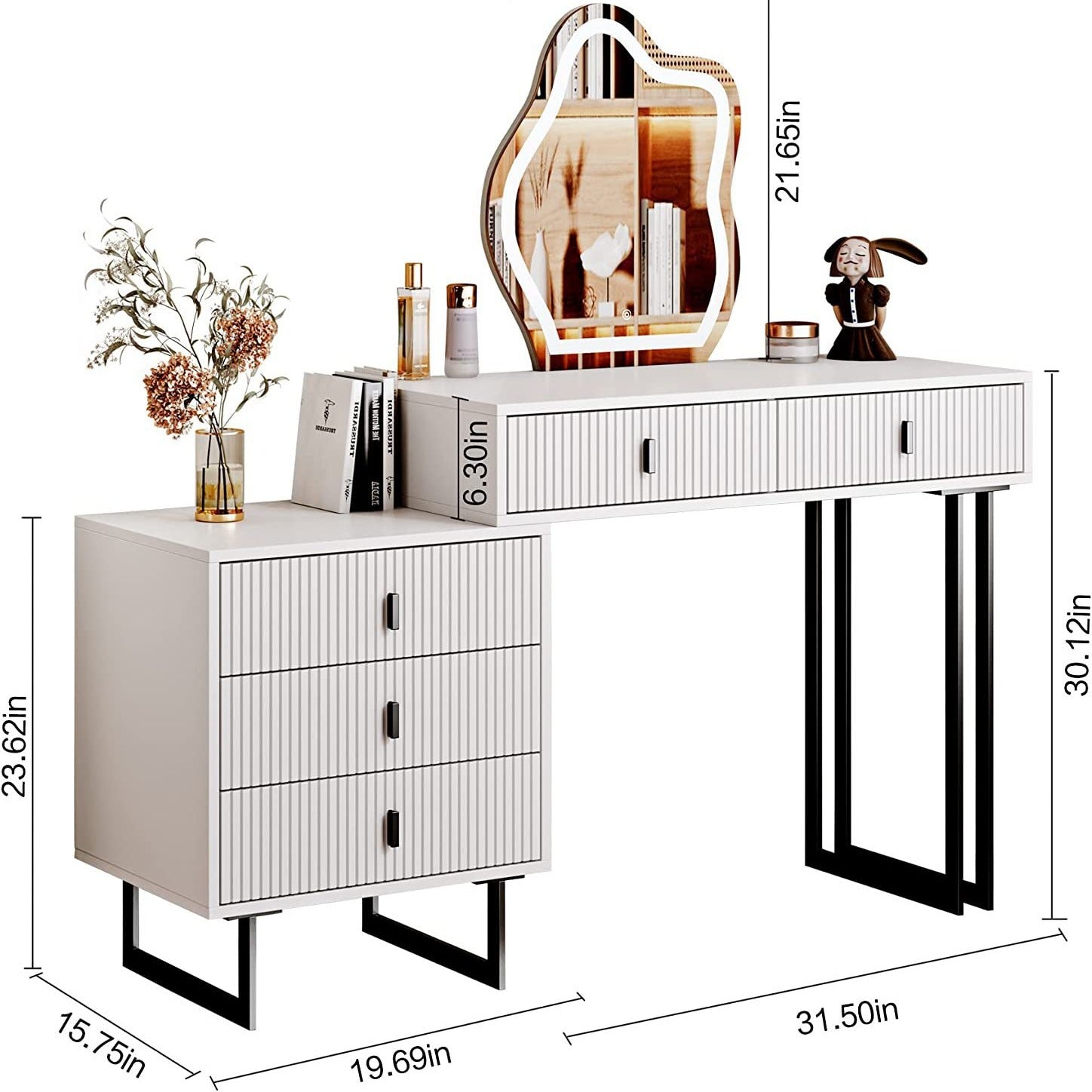 Creamy Style Makeup Counter Wooden Modern, additional product image 4 for hospitality project
