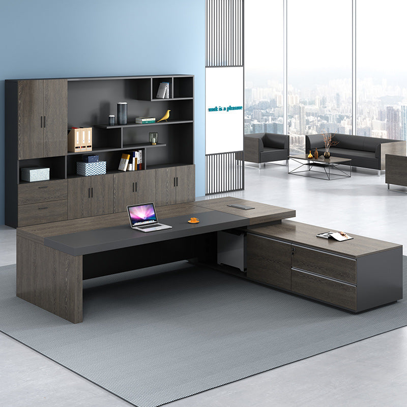 Simple & Modern Executive Desk – E0 Eco-Friendly Boss Office Desk | Light Luxury Manager Conference Table