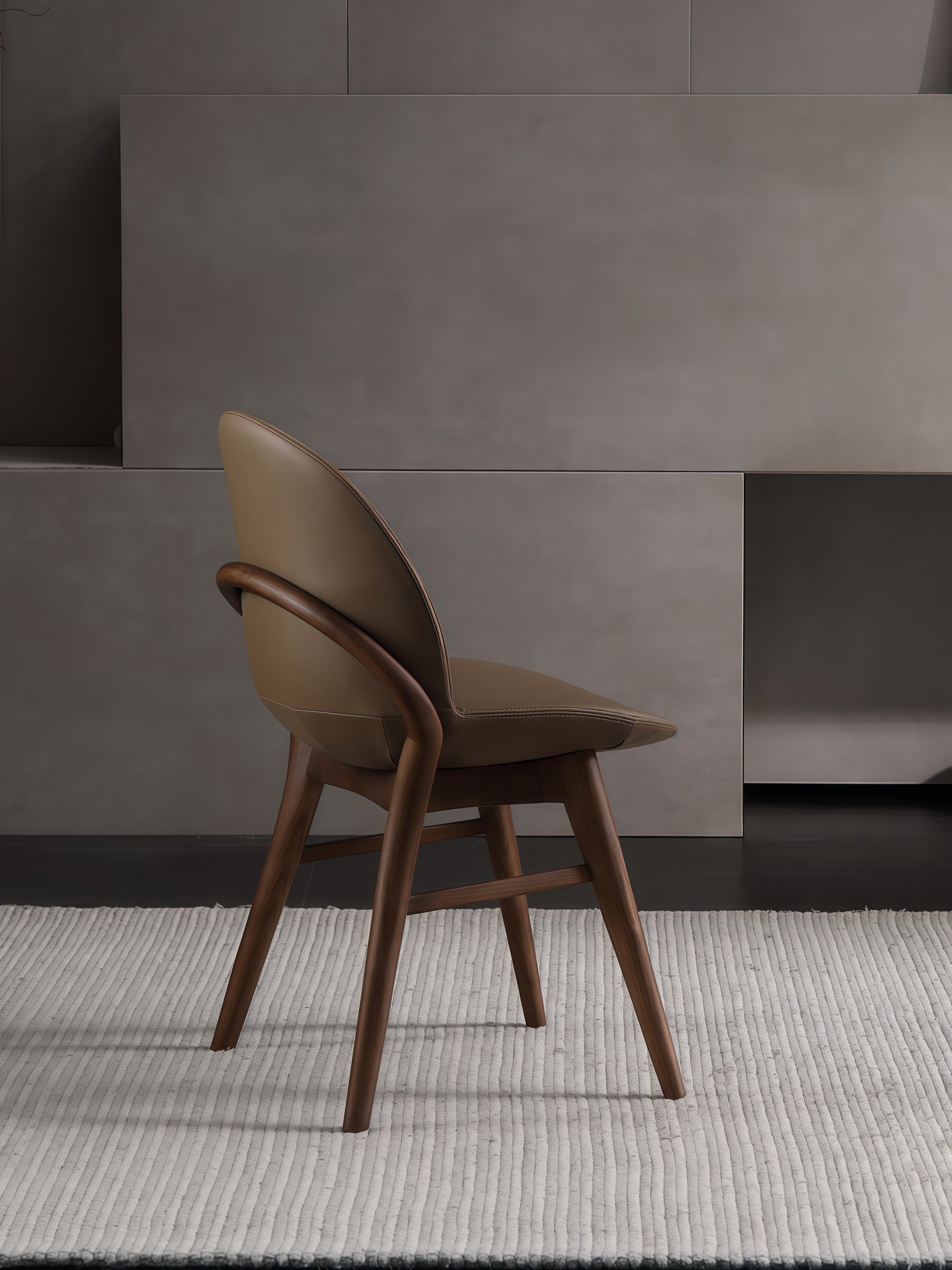 Modern Luxury Solid Ash Dining Chair – Customizable Color & Soft Upholstery