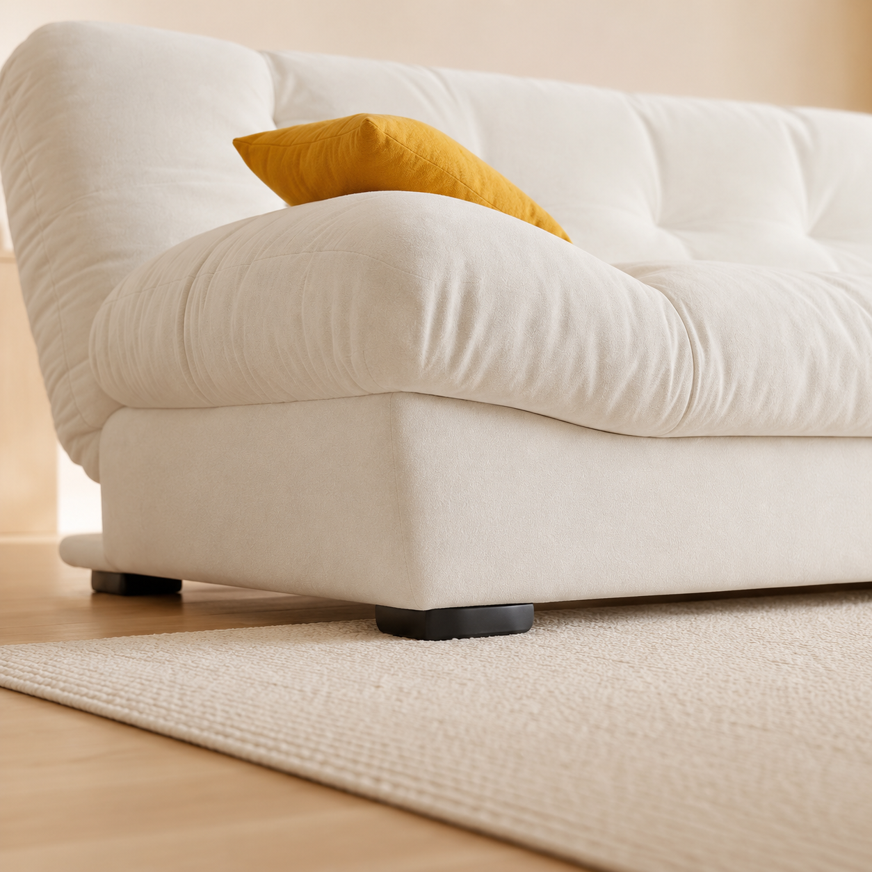 Nordic Modern Multi-Functional Velvet Sofa Bed Double Foldable Wood Frame