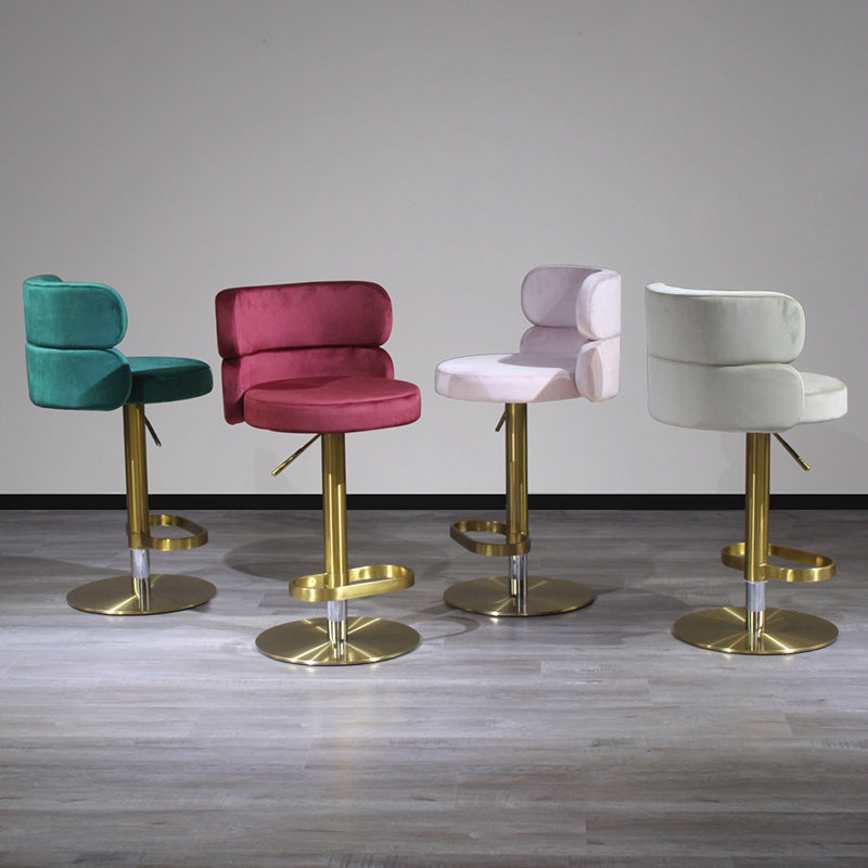 Nordic Luxury Bar Chair Solid Wood Rotating Backrest Bar Stool for Modern Residential and Commercial Use