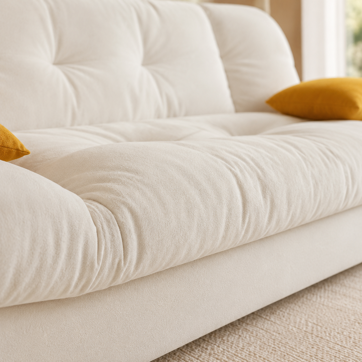 Nordic Modern Multi-Functional Velvet Sofa Bed Double Foldable Wood Frame