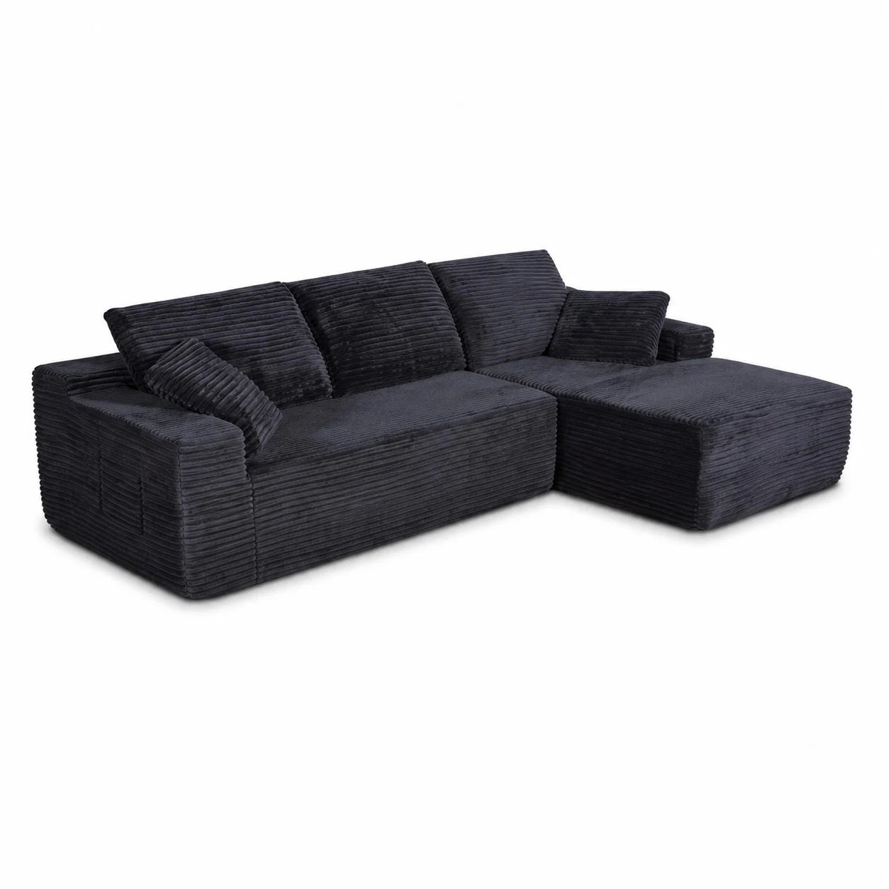 Modern Luxury Fabric L-Shaped Sectional Sofa Set With Chaise Comfortable Living Room Furniture