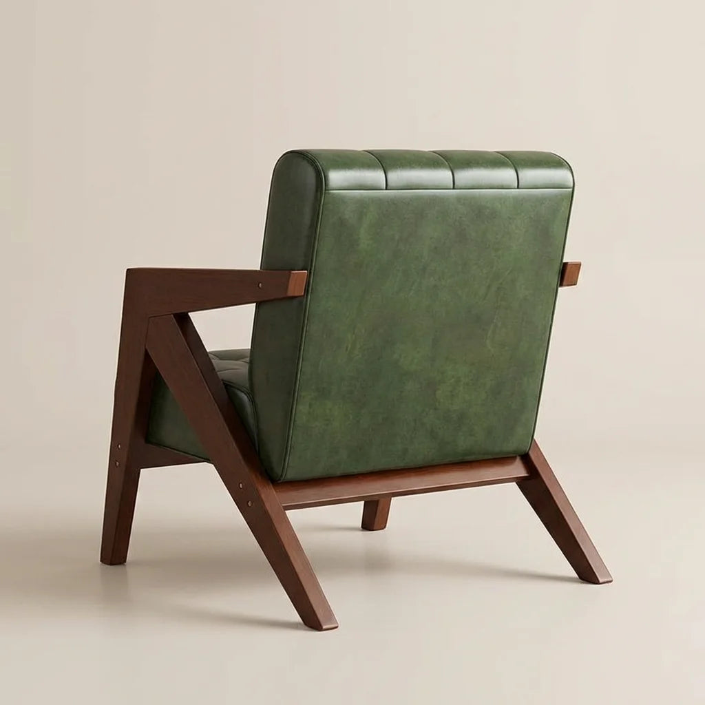 Penghao Richard Retro Balcony Single Sofa - Mid-Century Designer Lazy Chair for Cafes & Homestays