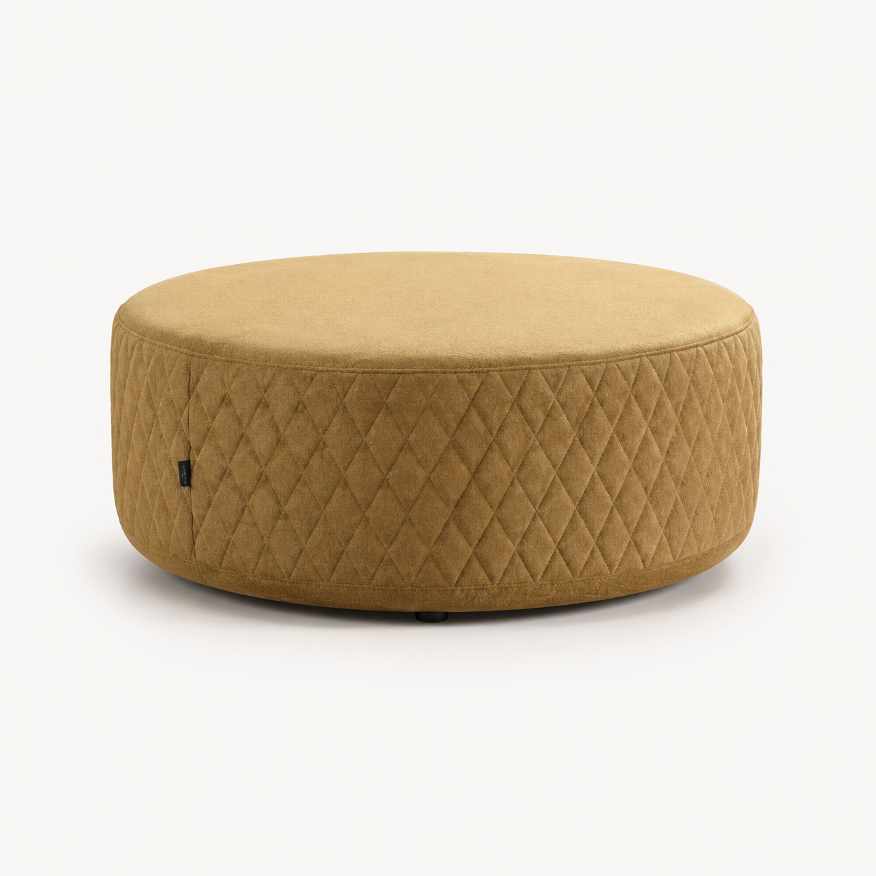 Modern Luxury Tufted Fabric Round Ottoman Coffee Table Comfortable Footstool for Living Room Indoor Furniture