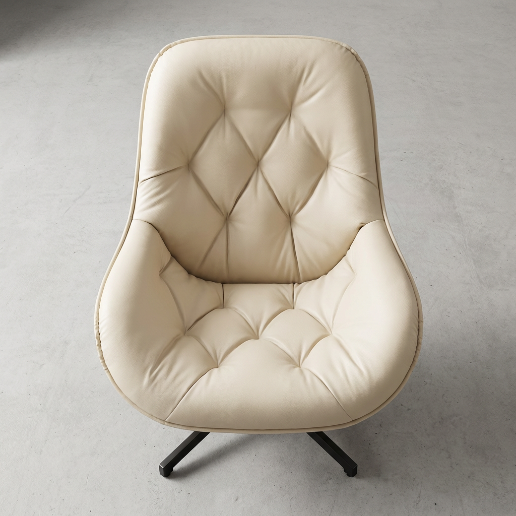 Penghao Nordic Luxury Swivel Lounge Chair - Modern Minimalist Single Sofa for Living Room & Balcony
