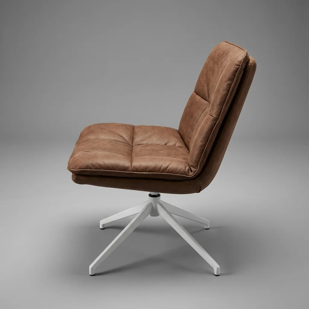 Penghao Husk Swivel Armchair - Italian Minimalist Fiberboard Dining & Lounge Chair