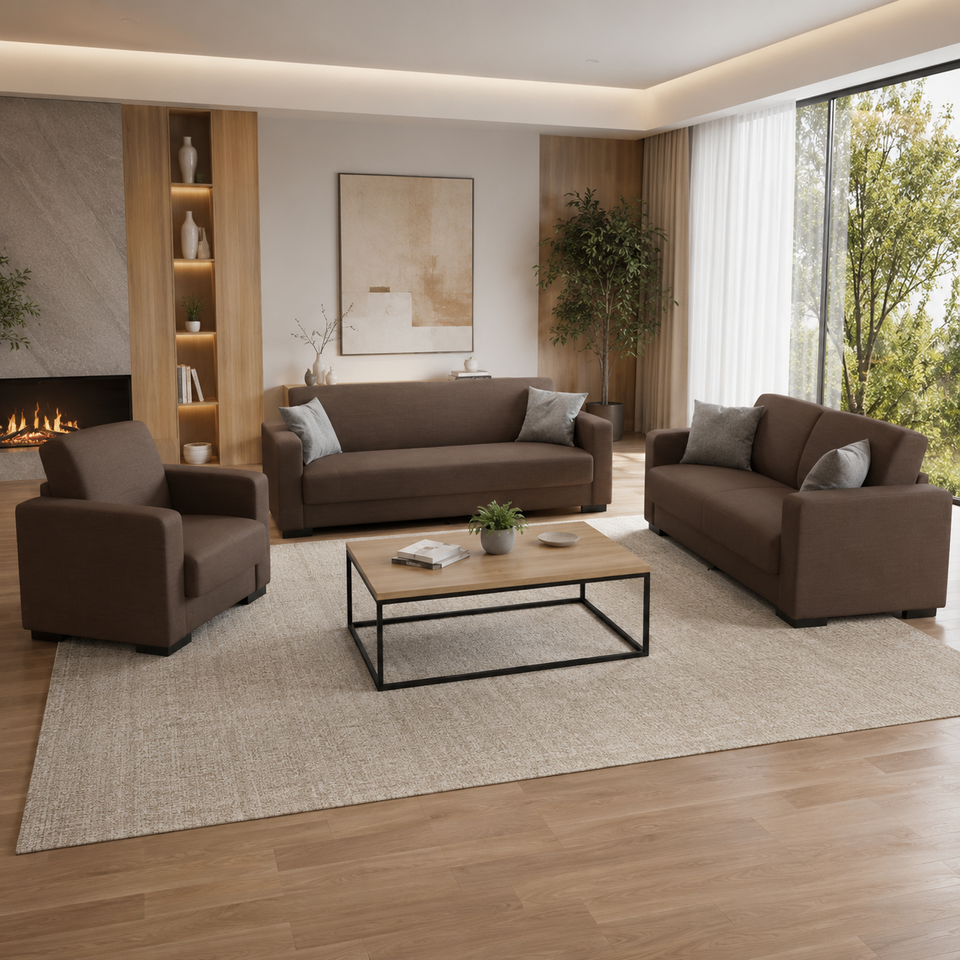 Modern 1+2+3 Seater Fabric Sofa Set Luxury Living Room Furniture Comfortable Sofa Set for Home and Hotel