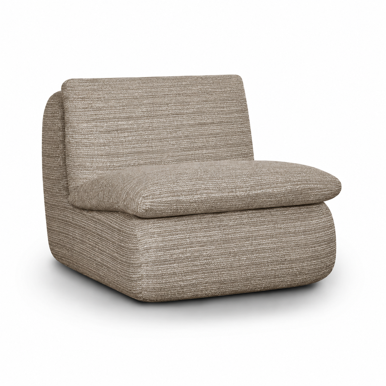 Modern Modular Armless Sofa Chair Single Fabric Seat Adjustable Living Room Furniture
