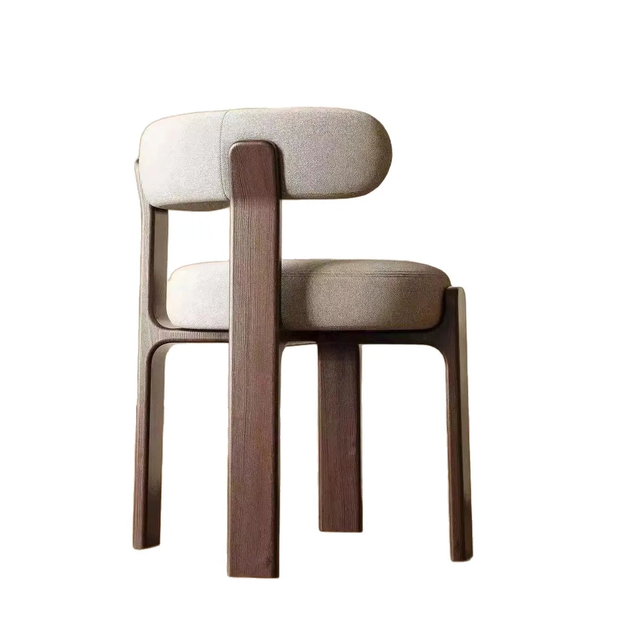 Modern Nordic Solid Wood Dining Chair Walnut Hotel Leisure Ergonomic Chair
