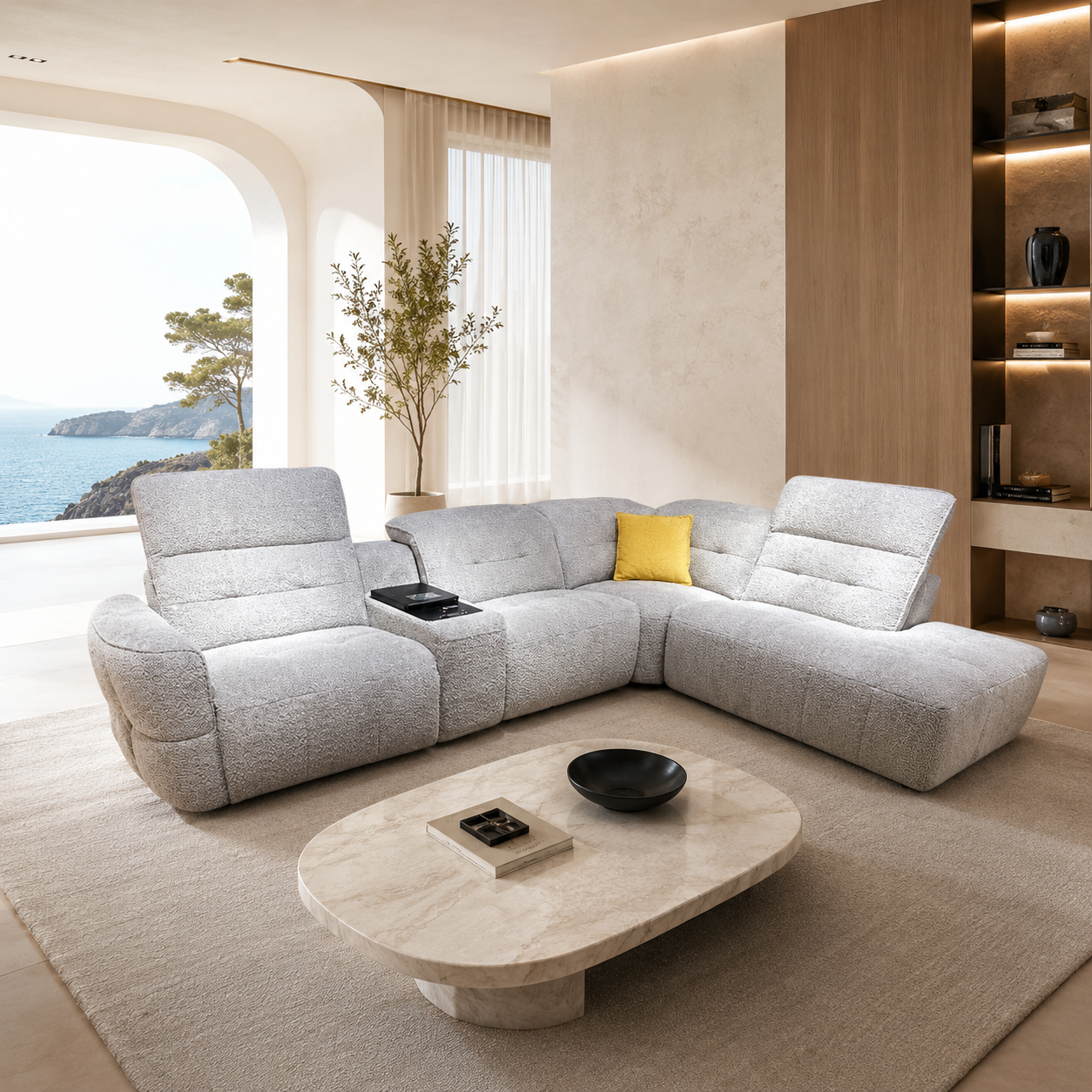 Luxury Modern L Shape Recliner Modular