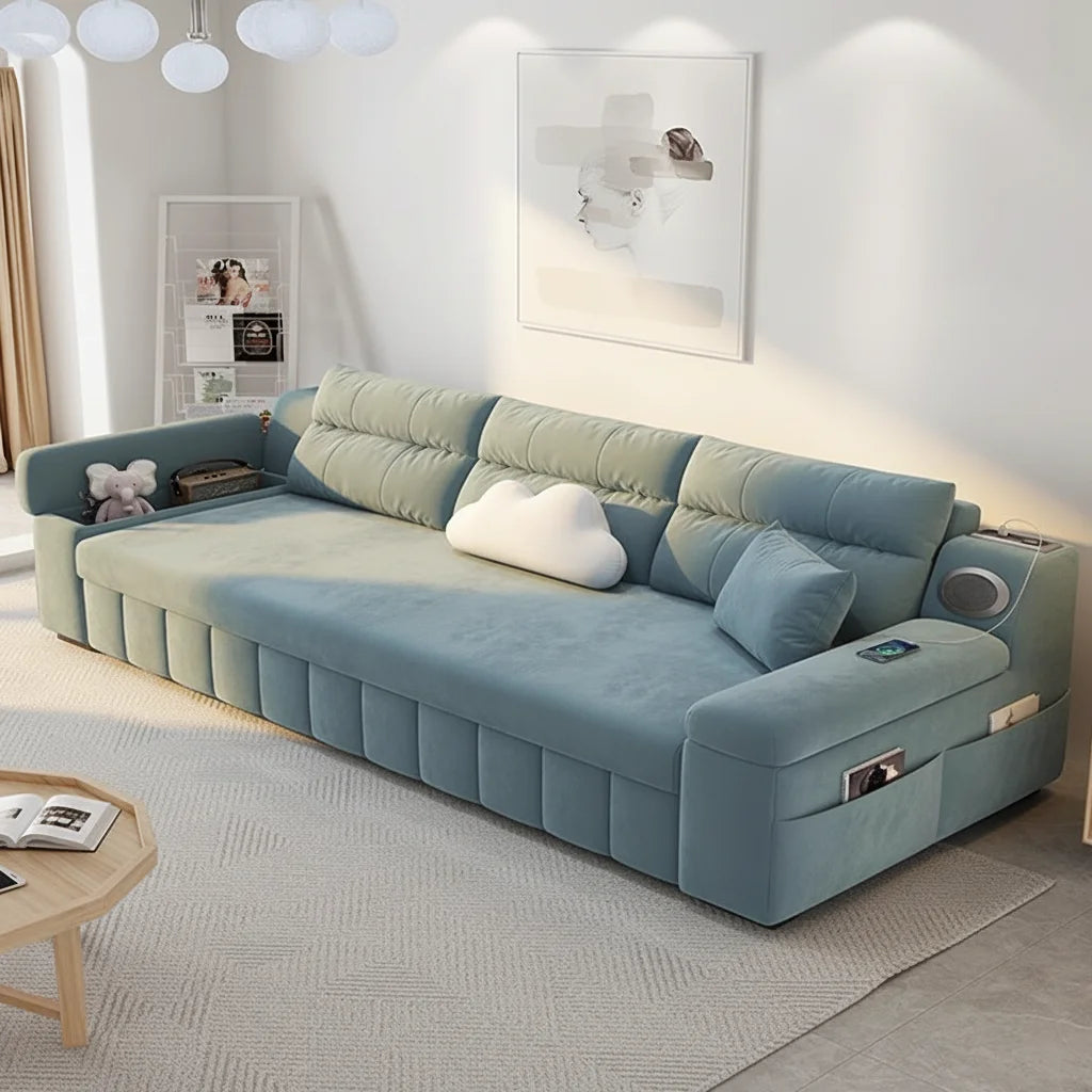 Modern Multifunctional Smart Foldable Sofa Bed with Storage Living Room