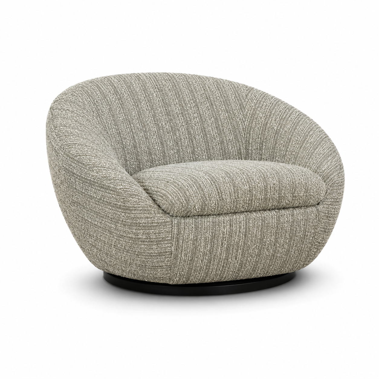 Modern Simple Fabric Swivel Armchair Single Accent Chair for Living Room or Hotel
