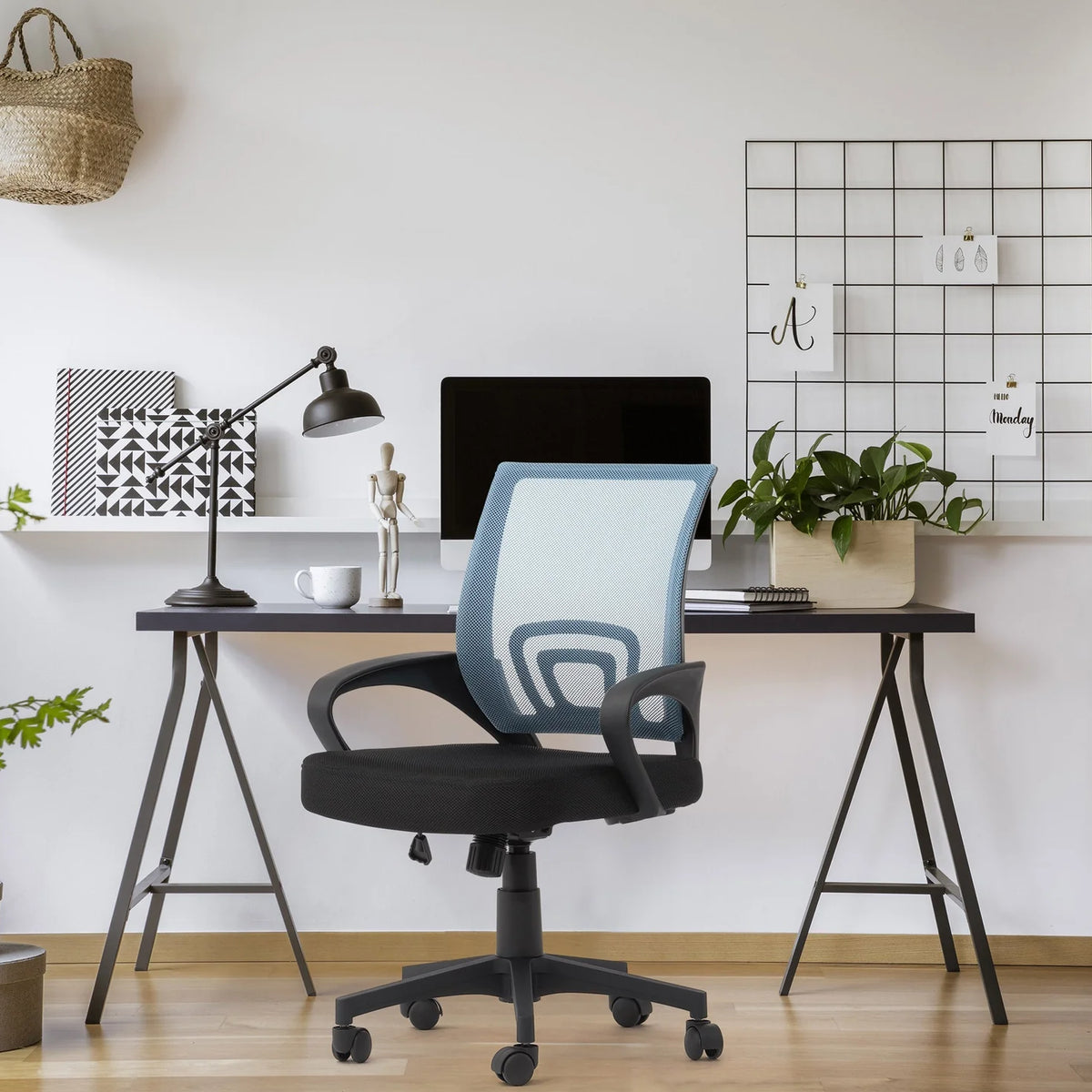 Modern Computer Chair Mesh Fabric Conference Chair Employee Swivel ...