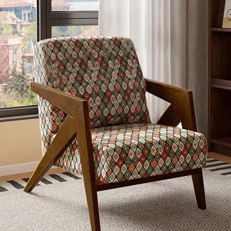 Penghao Richard Retro Balcony Single Sofa - Mid-Century Designer Lazy Chair for Cafes & Homestays