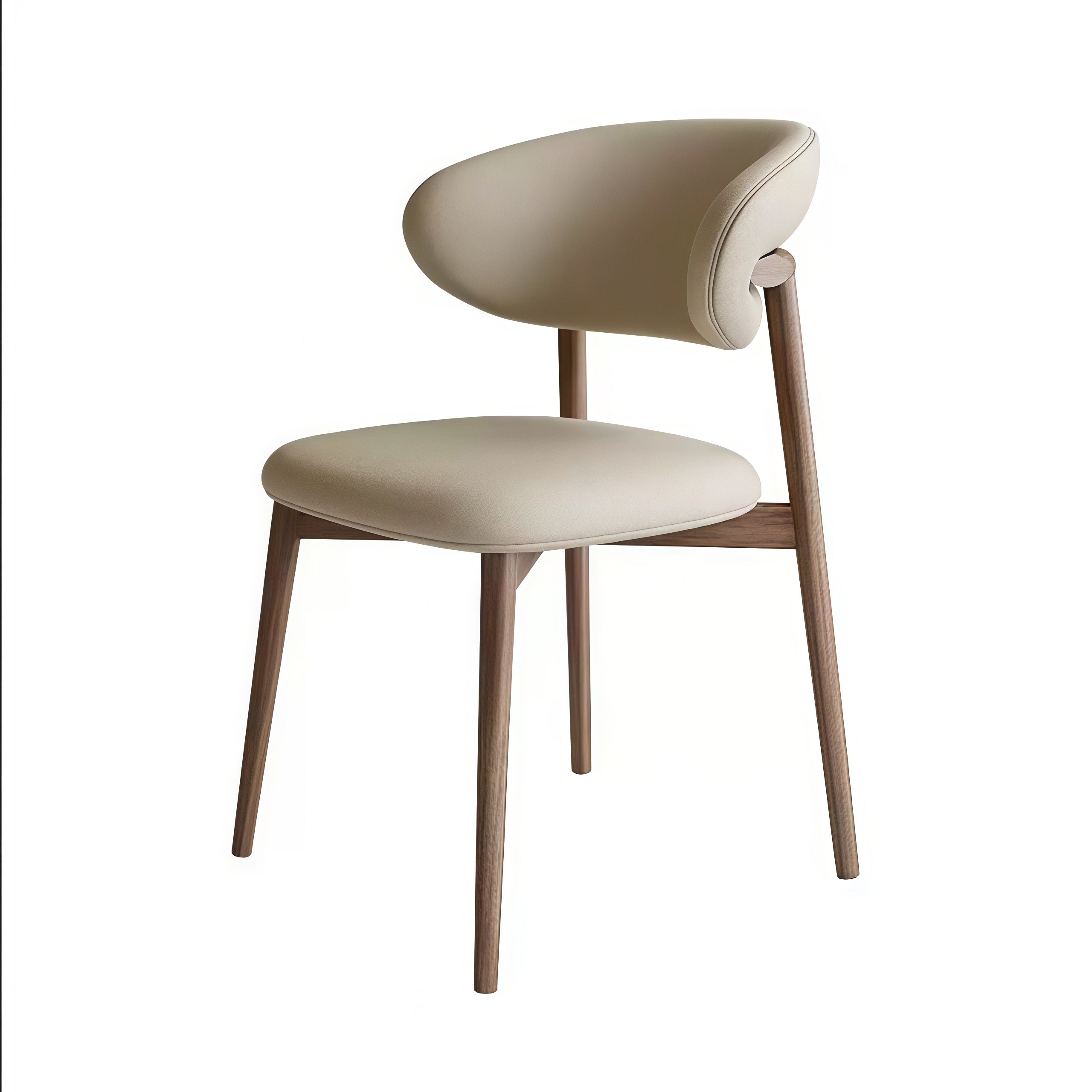 Nordic Modern Minimalist Solid Wood Dining Chair – Stackable & Stylish