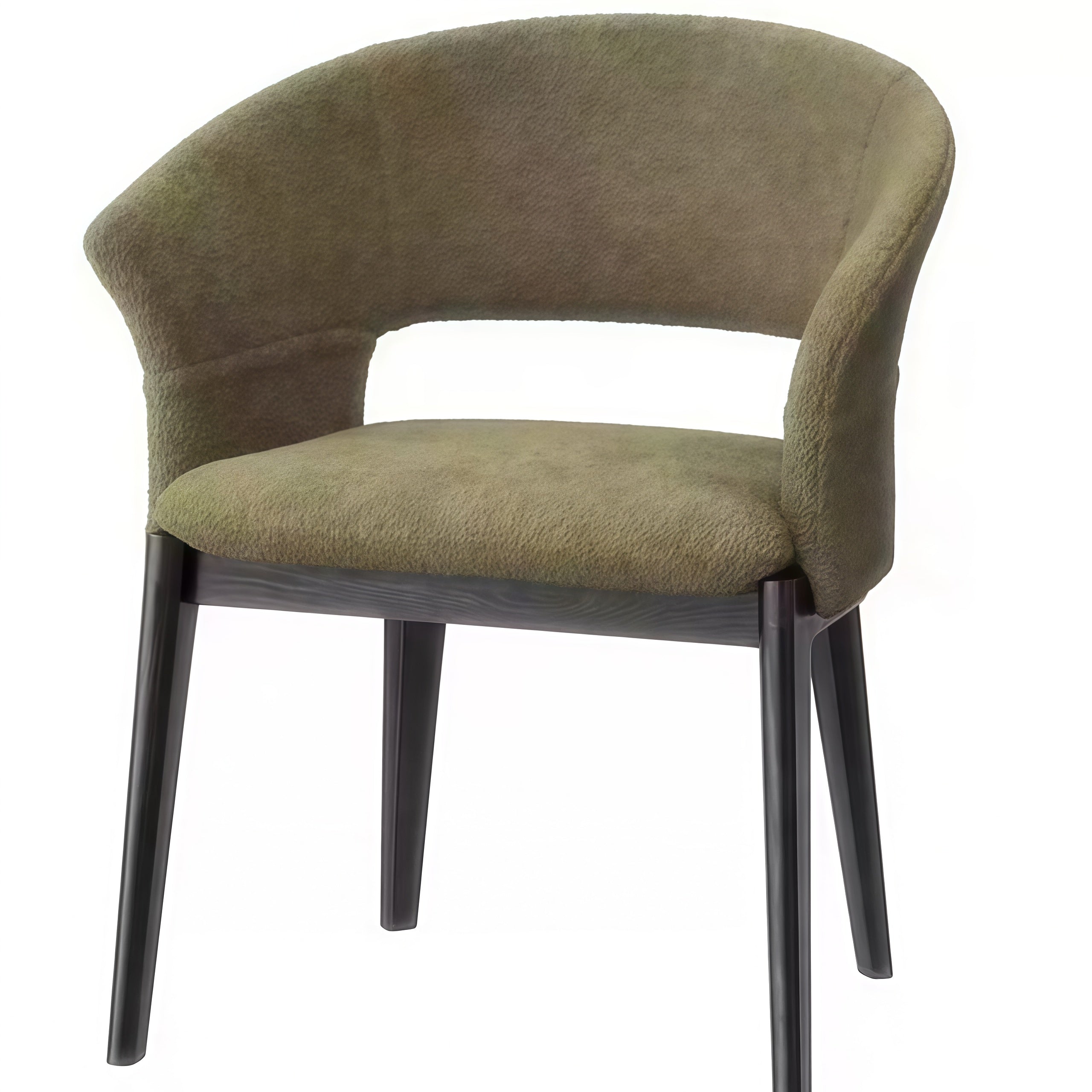 Nordic Solid Wood Dining Chair – White Wax Backrest, Minimalist Design