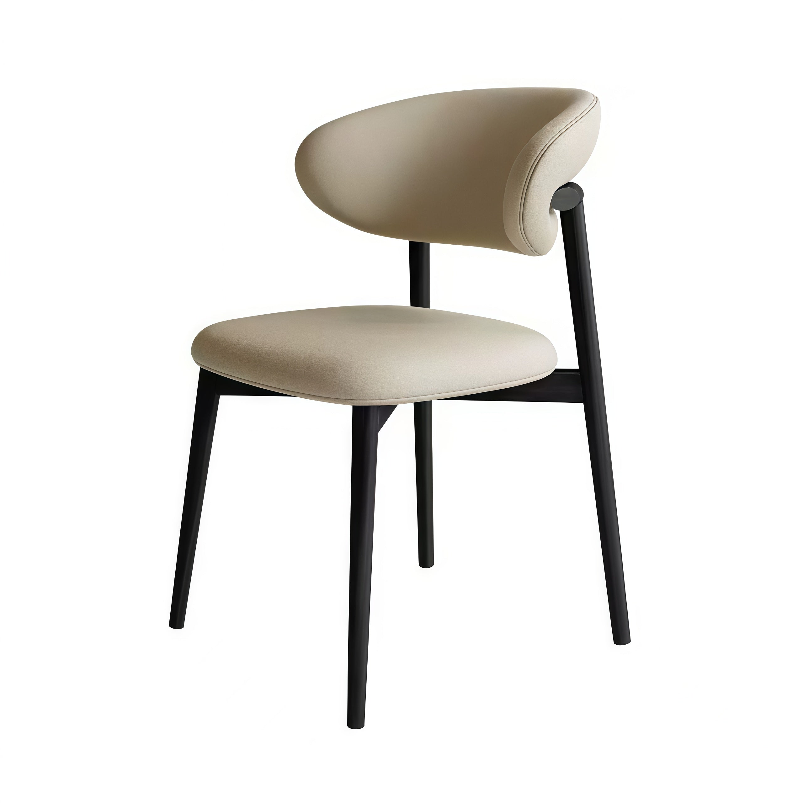 Nordic Modern Minimalist Solid Wood Dining Chair – Stackable & Stylish