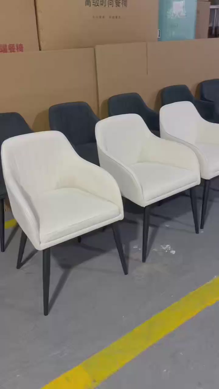 Penghao Azure Velvet Dining Chair – Crafted for Modern Living