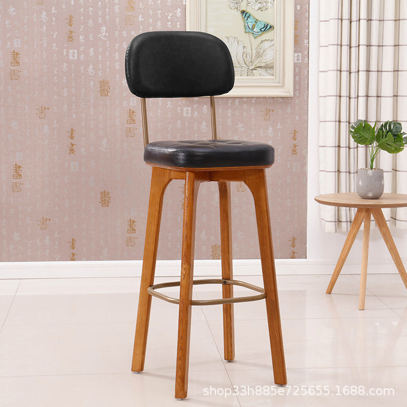 Luxury Modern Minimalist Bar Stool Solid Wood, additional product image 6 for restaurant seating