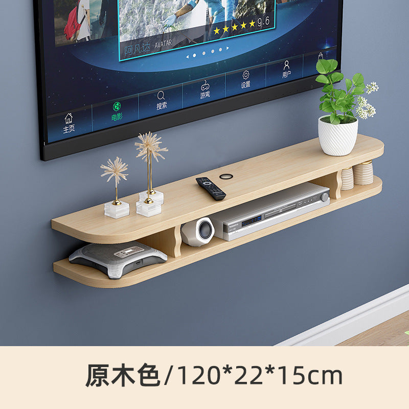 Minimalist Wall-Mounted TV Cabinet – Compact Wooden Hanging Cabinet