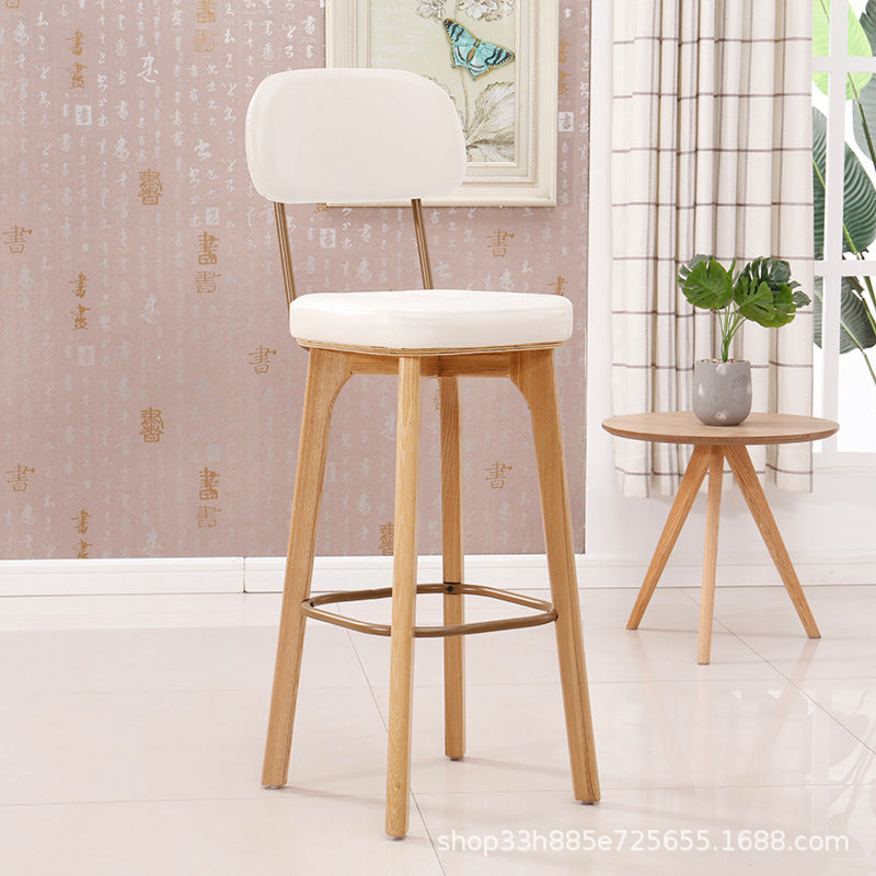 Luxury Modern Minimalist Bar Stool Solid Wood, additional product image 4 for restaurant seating