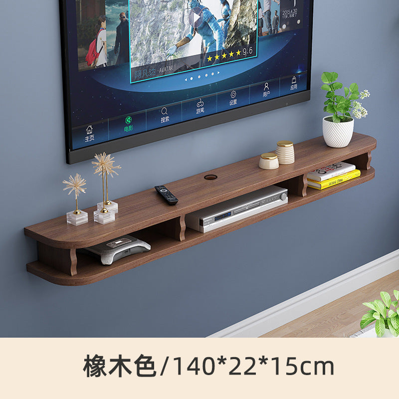 Minimalist Wall-Mounted TV Cabinet – Compact Wooden Hanging Cabinet