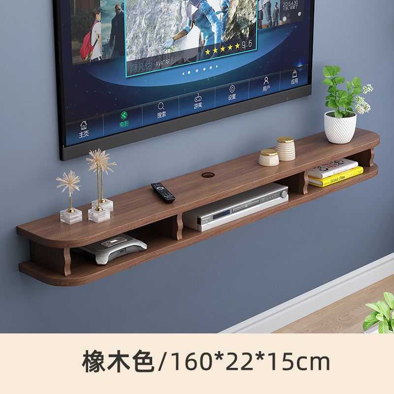 Minimalist Wall-Mounted TV Cabinet – Compact Wooden Hanging Cabinet