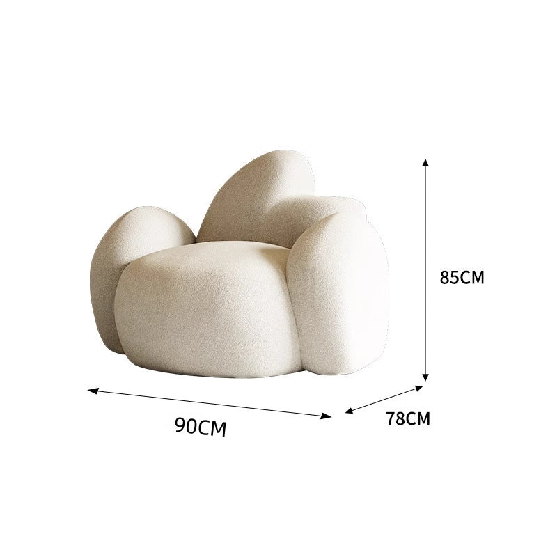 Nordic Creative Cloud Lamb Cashmere Sofa – Small Family & Salon Use