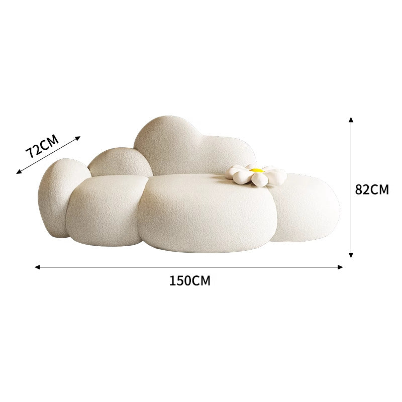 Nordic Creative Cloud Lamb Cashmere Sofa – Small Family & Salon Use