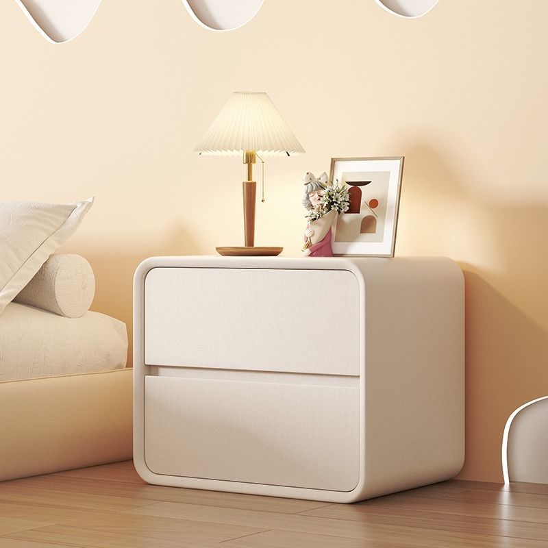 Modern Luxury Creative Bedside Table – Wooden Cream Style Minimalist Cabinet