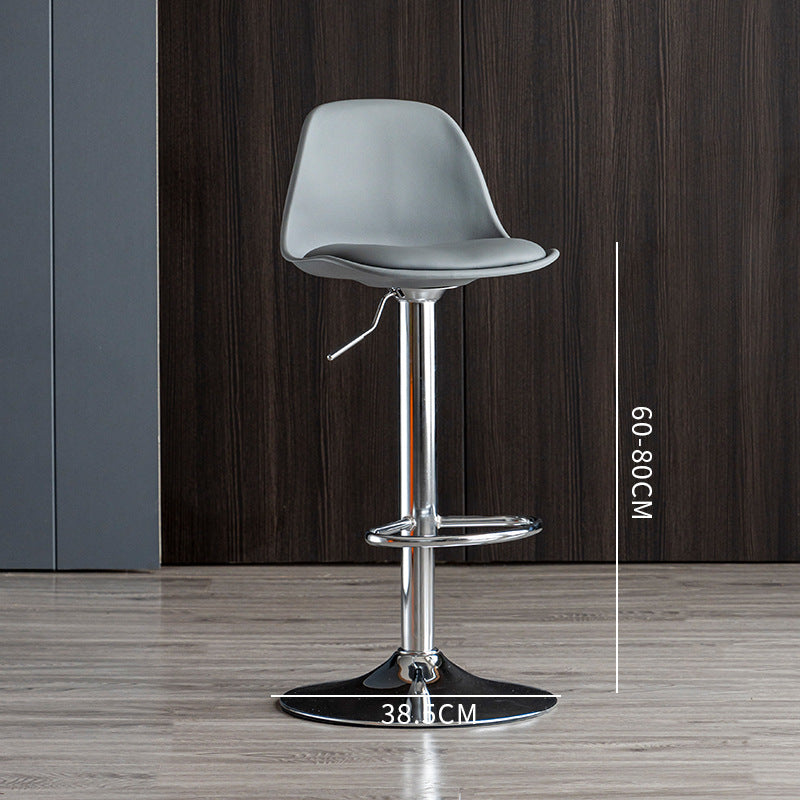 Modern Minimalist Bar Stool and Counter-Height Stool Adjustable Metal Chair with Ergonomic Support for Kitchen Island, Front Counter, Cash Register, and Bar Use