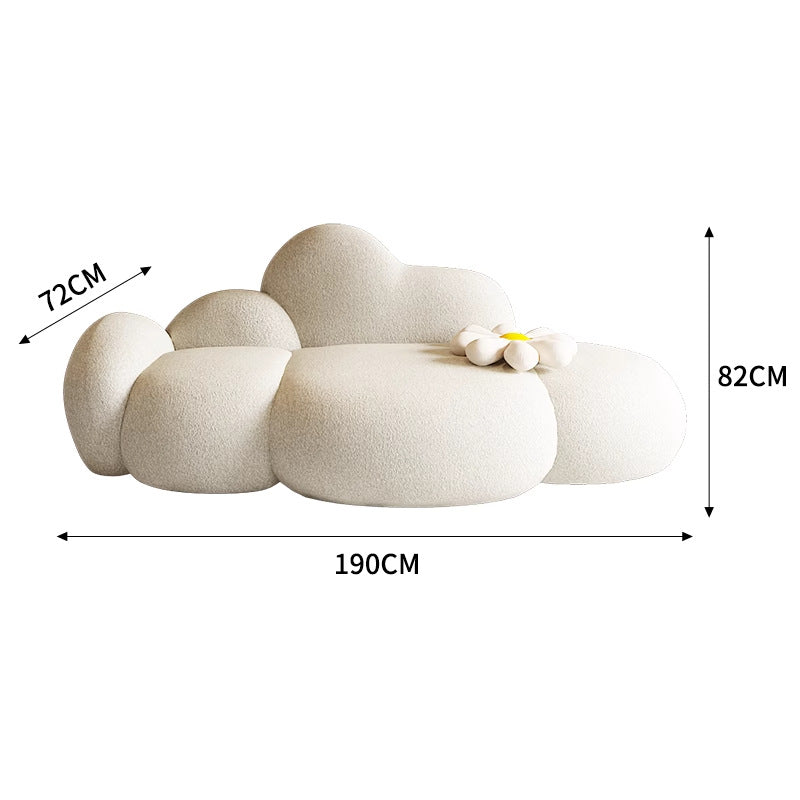 Nordic Creative Cloud Lamb Cashmere Sofa – Small Family & Salon Use